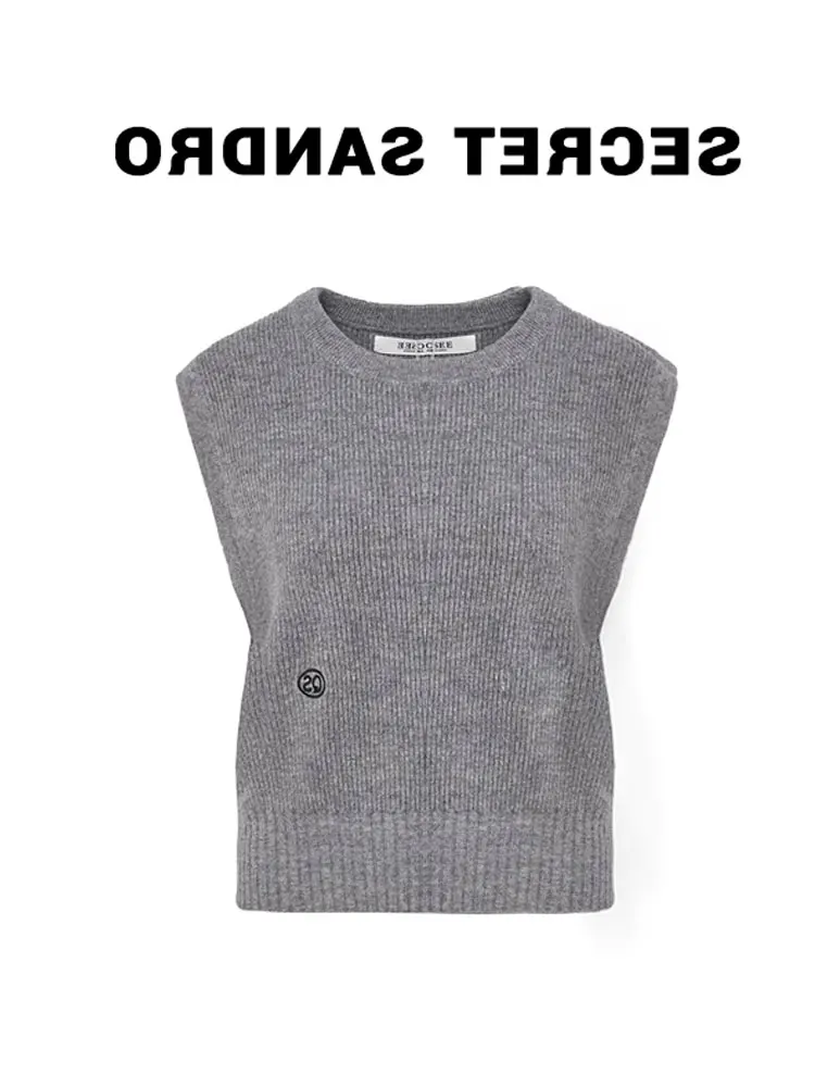 

Oajer Flagip Store Women's Woolen Vest Sweater Svel Layering Top Straight Cut Korean Sle Commute Faion Autumn Wear
