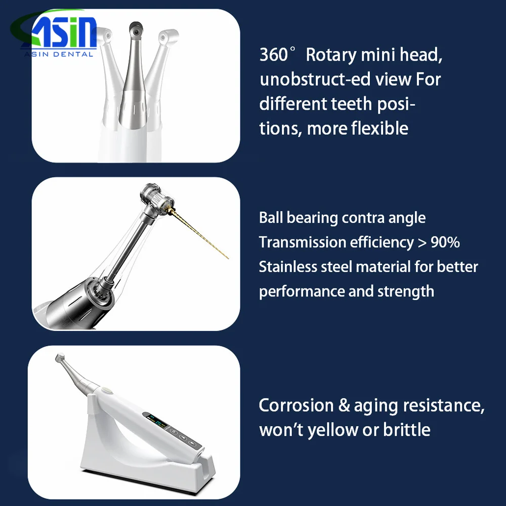 Dental equipment 1:1 Endomotor endodontic handpiece 360 degree rotation with apex locator for root canal treatment