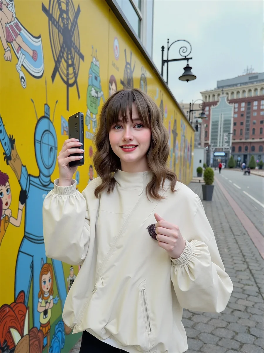 

Свободные куртки на молнии с капюшоном, эстетический топ, женские летние воздушные пуговицы, техническая одежда для езды на велосипеде, многофункциональные классические эластичные куртки в стиле сафари