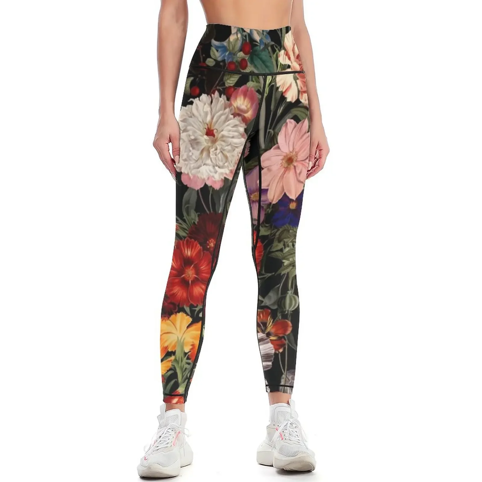 Exotic Night Garden Leggings high waist sport set gym clothing Women sportwear Womens Leggings