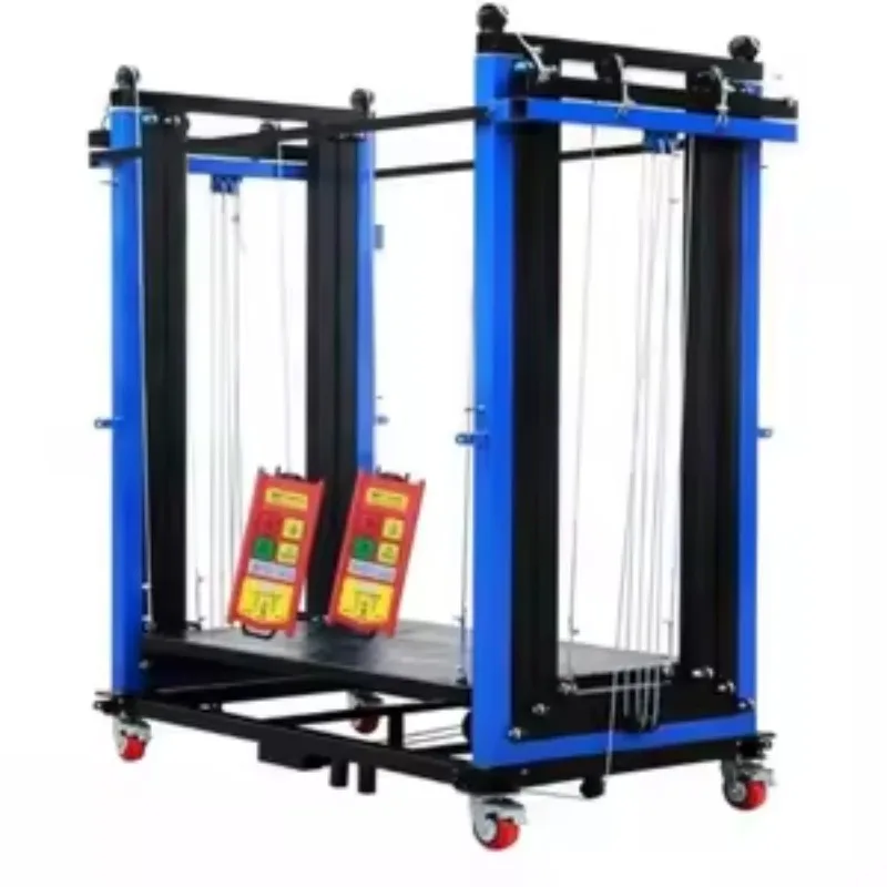 Échafaudage télescopique en aluminium léger, capacité de 500KG, ascenseur Portable avec télécommande sans fil
