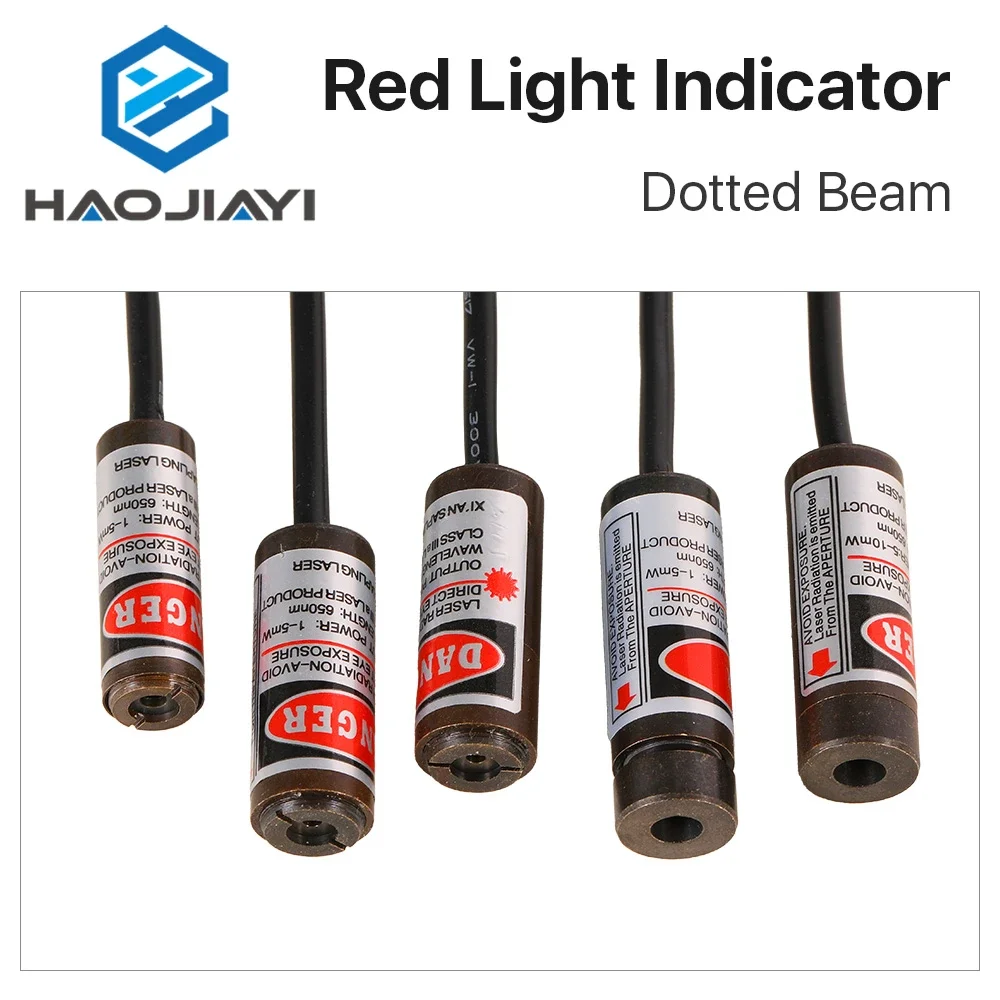 Red Dotted Beam Light  650nm 5V Infrared Adjustable Laser Module Locator + Adapter for Fiber Marking or Cutting Machine