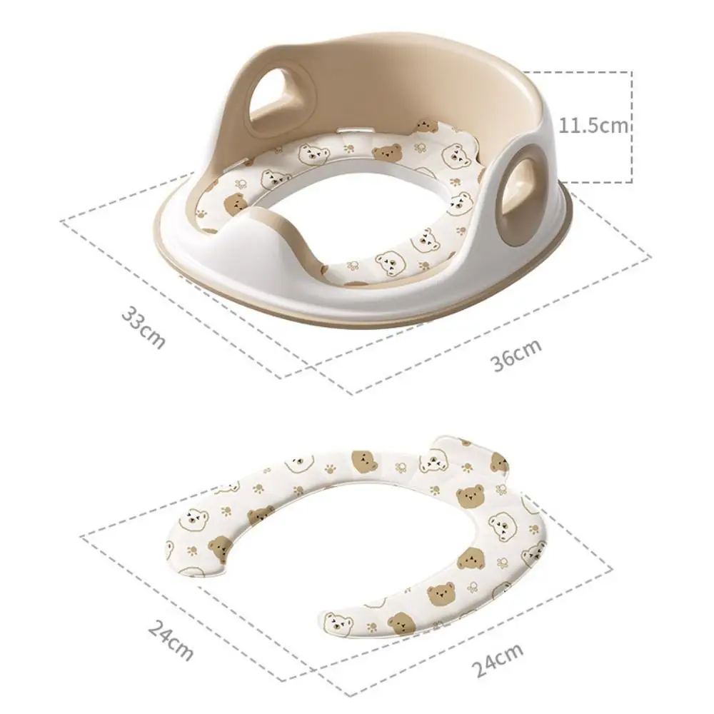 كارتون الدب الطفل قعادة مقعد التدريب المضادة للانزلاق مع مقبض طفل مقعد المرحاض إيفا انفصال قعادة وسادة لعمر 0-3 سنوات #6