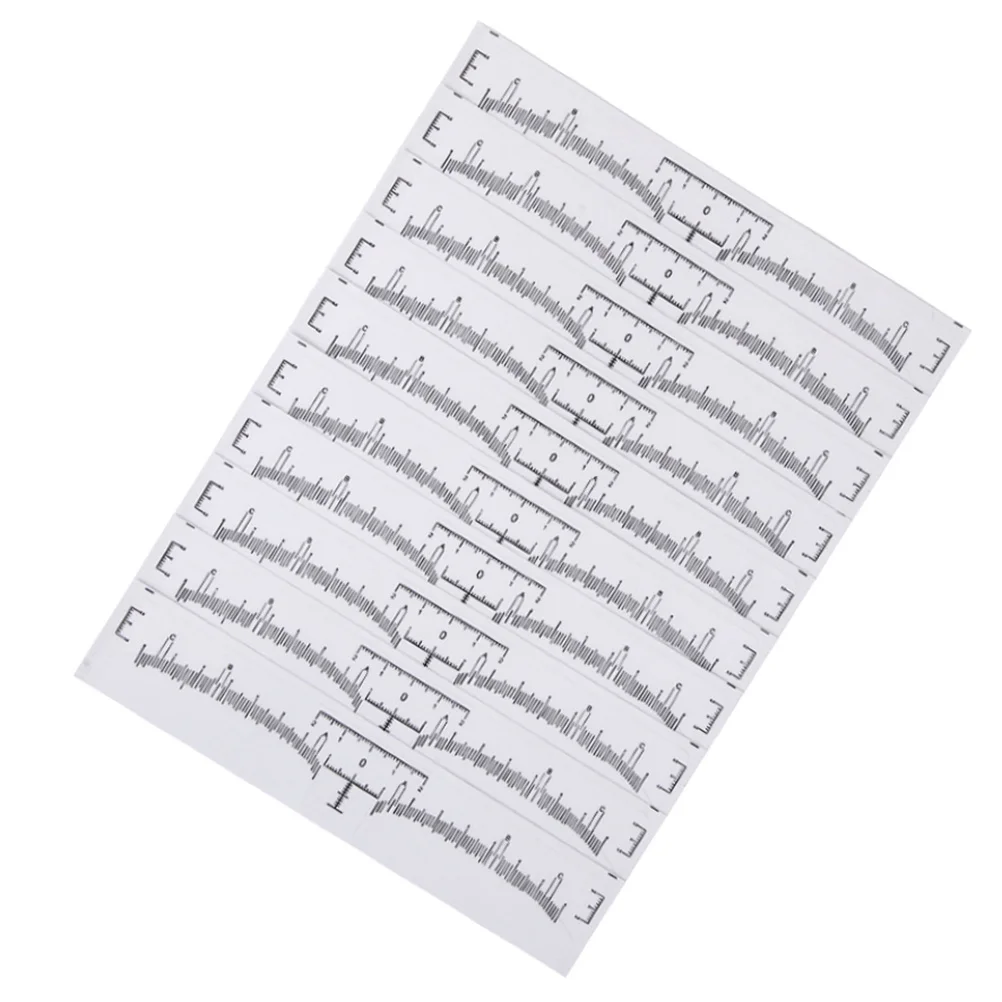 100pcs Disposable Eyebrow Ruler Sticker Brow Shaping Tool For Microblading Artists Portable Flexible Measure Gauge Vernier