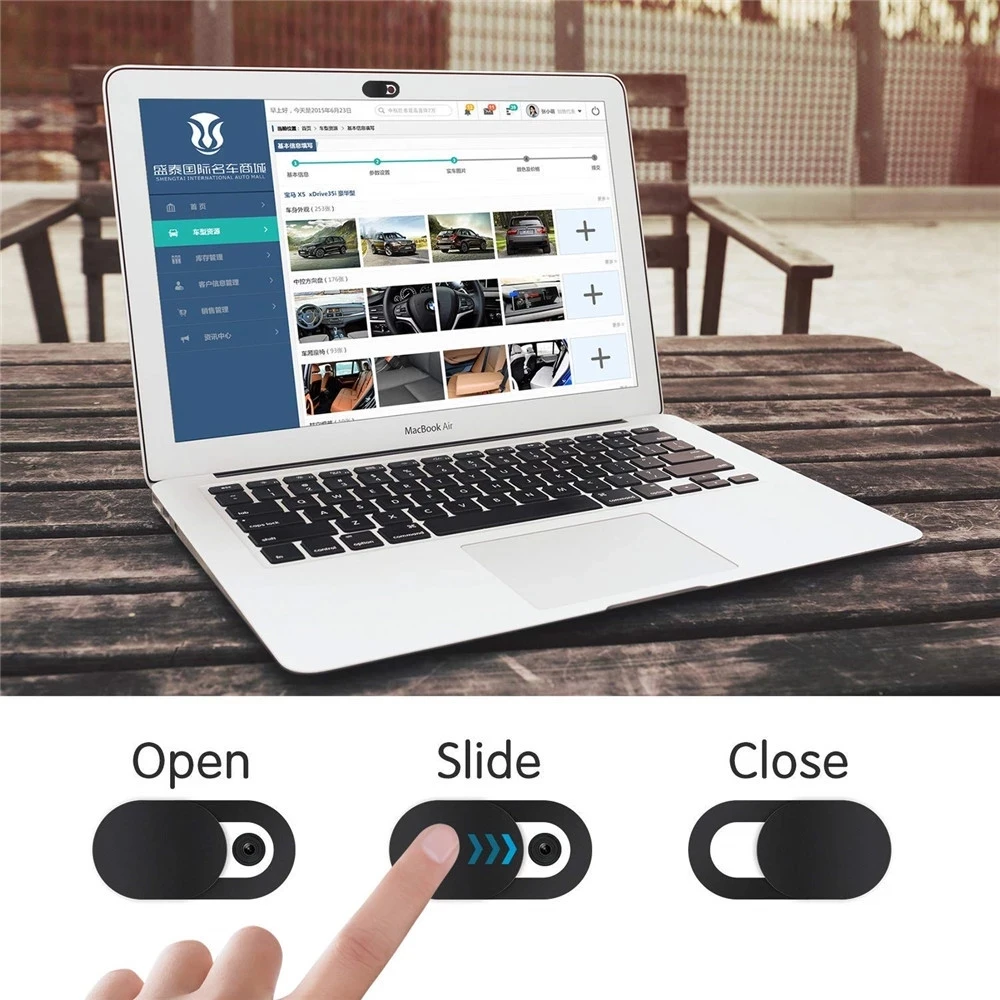 Naklejka na pokrywę aparatu laptopa, telefon komórkowy, przednia kamera komputera, ochrona przed hakerem, ochrona prywatności, osłona przesuwna
