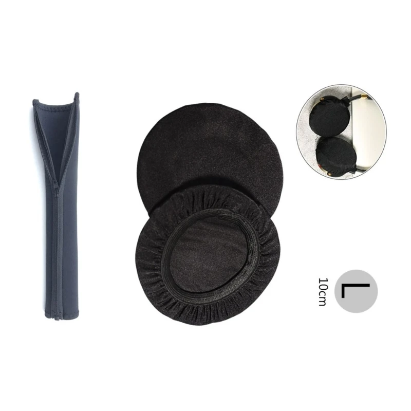 أغطية وسادات الأذن العالمية، حامل شريط سماعة الرأس، ممتص للعرق خلال 6-9/9-11 سم، وسادات الأذن لمعظم سماعات الرأس 448F