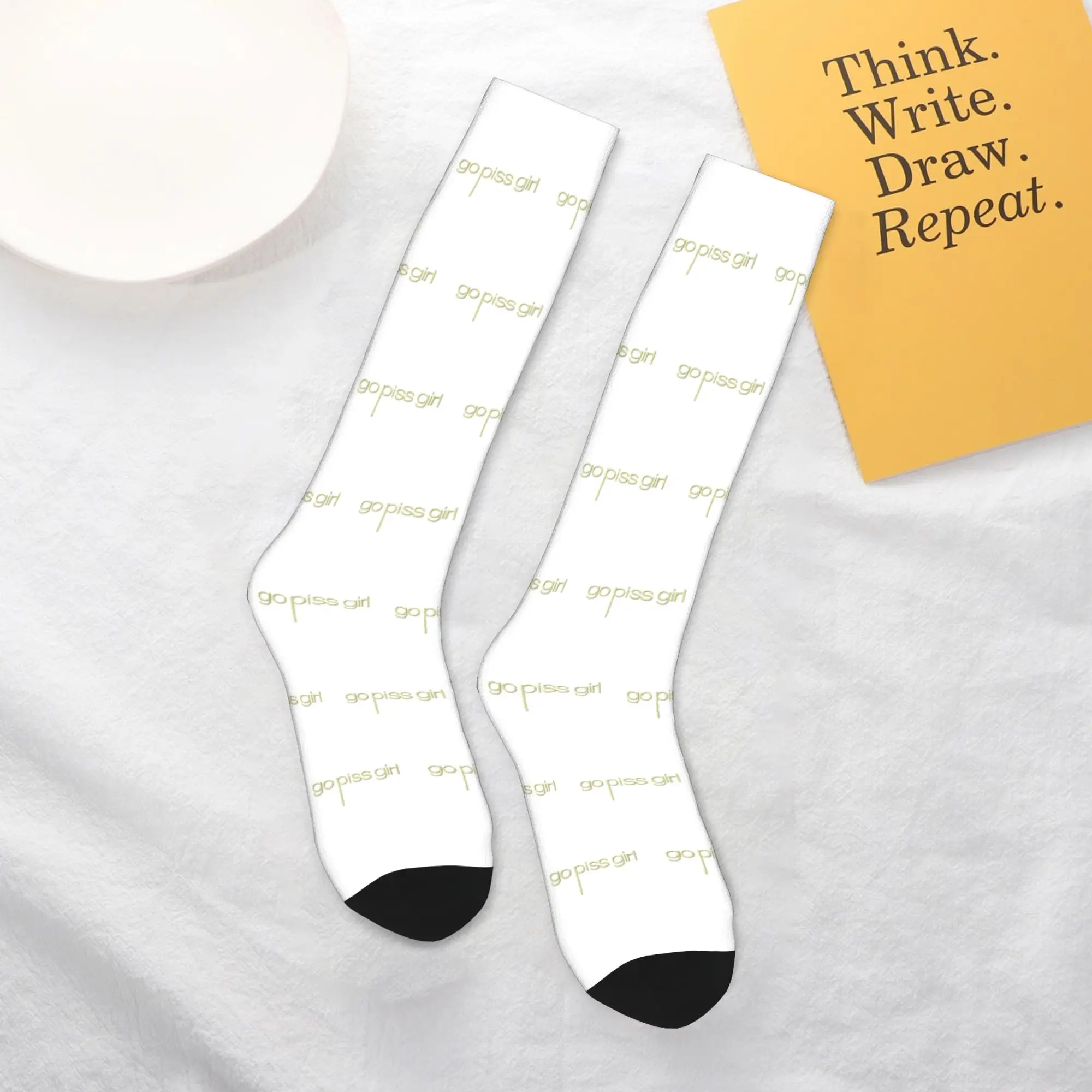 

All Seasons Crew Stockings Go Piss Girl Socks Harajuku Casual Hip Hop Long Socks Accessories for Men Women Birthday Present