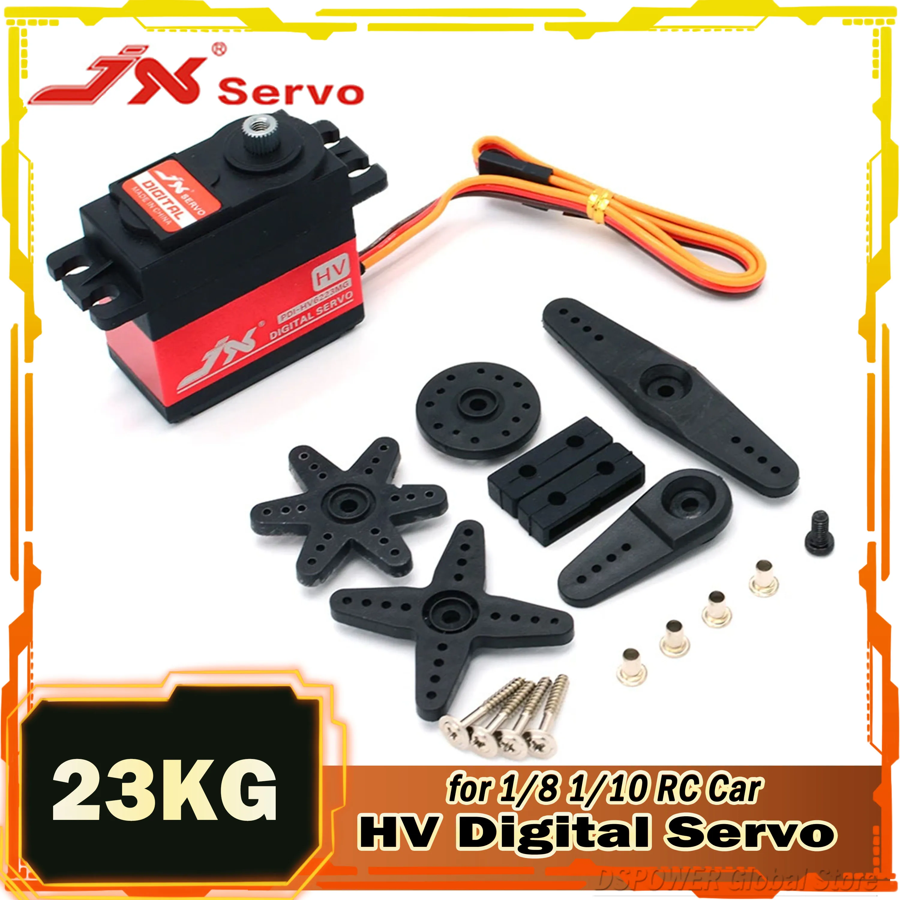 JX 23KG HV Servo PDI-HV6223MG Metal Gear Digital Standard Motor 6-8.4V dla 1/8 1/10 RC Car Robot Airplane Drone Aicraft Toy Part