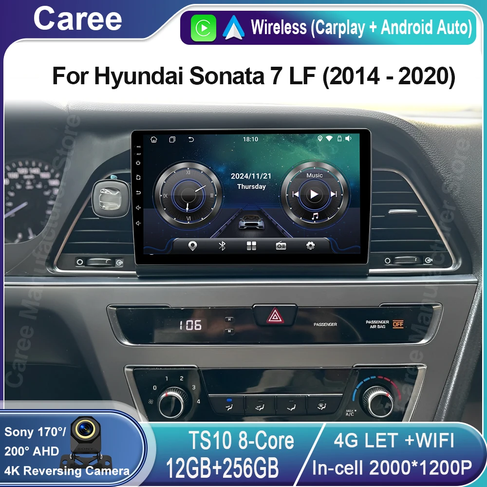

Android Car Radio For Hyundai Sonata 7 LF 2014 2015 2016 2017- 2020 Auto Stereo Multimedia Player GPS Navigation 4G Wifi No 2din