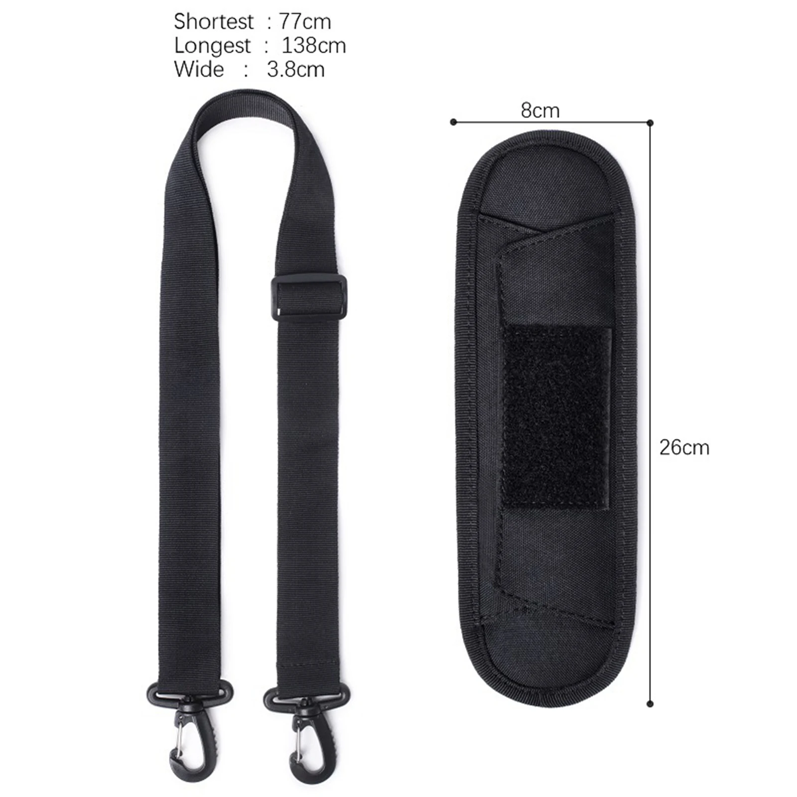 Shoulder Strap Replacement with Thick Soft Pad Durable for Bag Easily Install