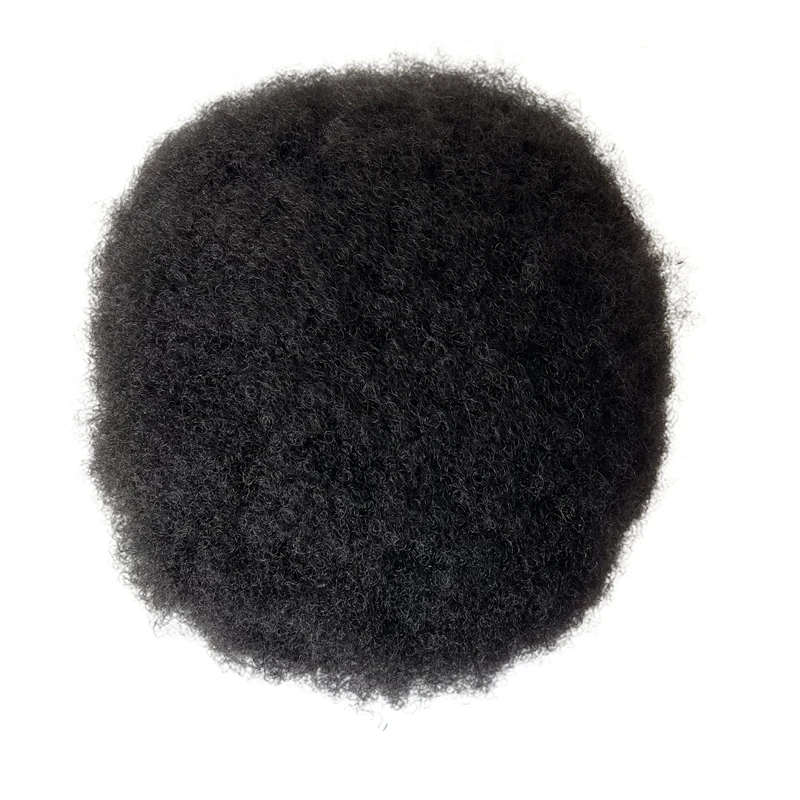 

6-дюймовые монгольские волосы Реми для замещения волос # Мужской парик 12x14 Full Lace, цвет 1B черный, 4 мм, афро-стиль, для мужчин с темной кожей