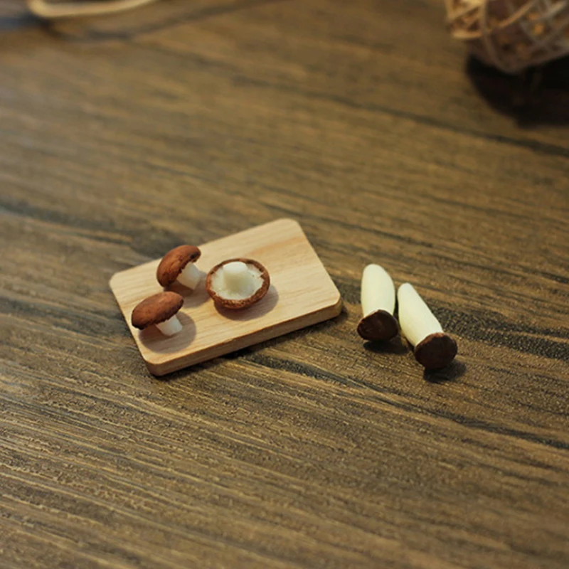 1:12 Dollhouse Miniture Kitchen Mushroom Knife Rest Mini utensili da cucina per barbie BJD Doll House accessori Toy