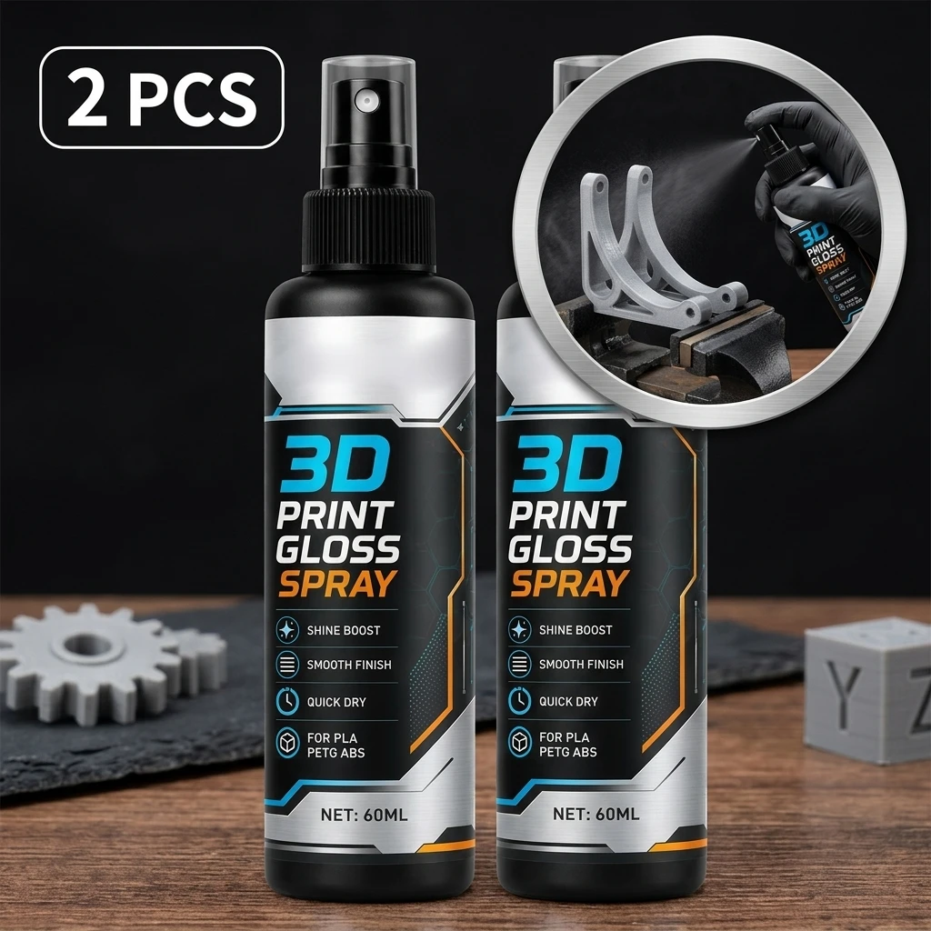 3D Print Gloss Spray 60ml Quick-Drying Model Brightening Liquid 3D Printer Miniatures Sealant For Hobbyists Designers
