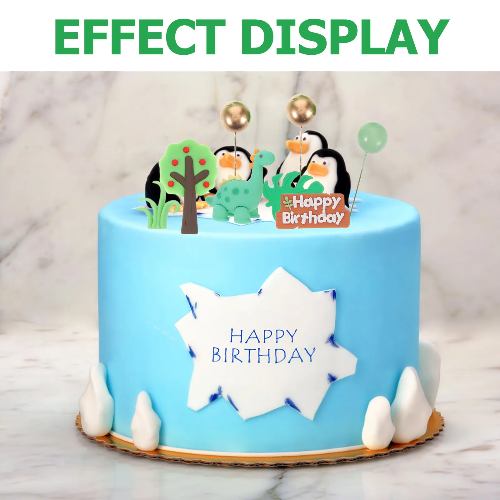 33Pcs Jungle Animal Cake Decorations Wild Animal Cake Picks Birthday Party Jungle Theme Dessert Decor Elk Decorations