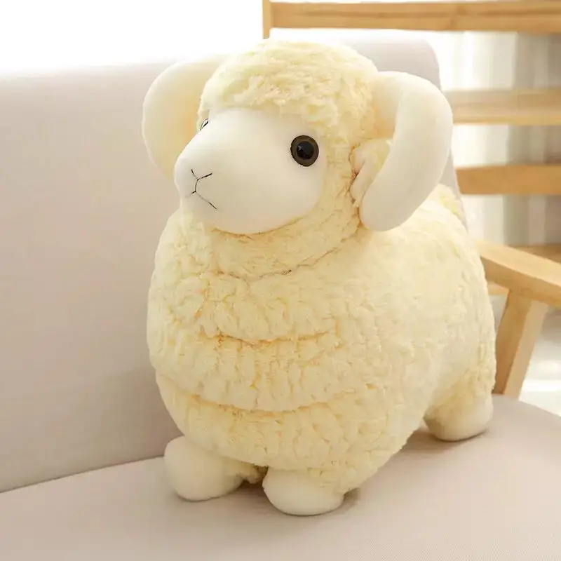 20-60cm Cute Simulation Sheep Plush Toy Kawaii Cartoon Sheep Doll Soft Stuffed Animal Lamb Sleep Pillow Christmas Gifts for Kids