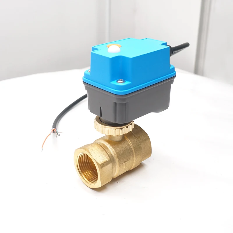 24VAC/DC Stepper Motor 0-10V 4-20mA Modulating Actuator Motorized Brass Ball Valve Winvall Small Electric Control Valves