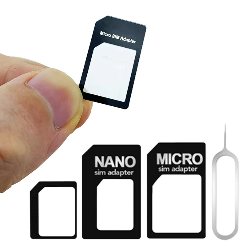 Converteer nano-simkaart naar micro naar standaard adapterstandaard Simkaart van standaardformaat voor iPhone 4 5 6 Huawei Xiaomi Sim-kaartenadapter