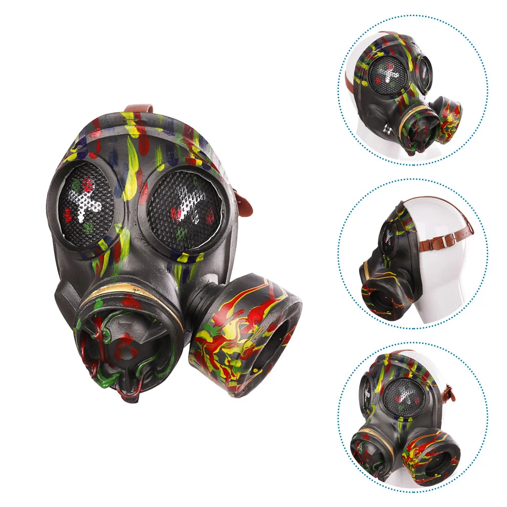 

Punk Gas Hood Halloween Decor Headgear Accessories Facial Mask Horror Emulsion Scary Costume Accessory Man Elder