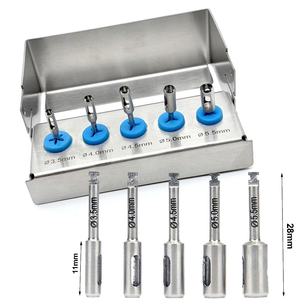 

Kit Dental Implant Tissue Punch Gingival Ring Cutter Dental Stainless Steel Tissue Punch Surgical Instrument Material