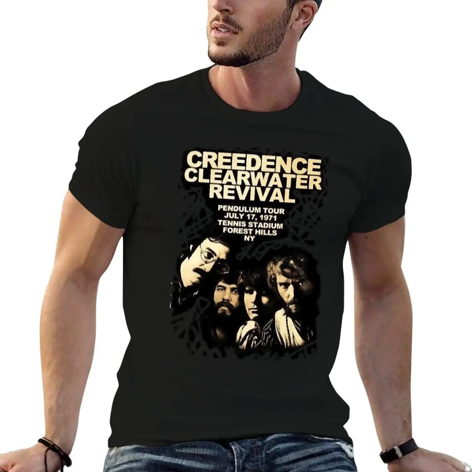 

Ccr (5) T-Shirt men t shirt cotton 100% black cotton t-shirt plain for man package T-Shirt