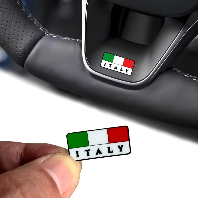 Adesivos para carro, 2 peças, estilo bandeira da Itália, emblema automotivo, decalques, acessórios para todos os carros, capacetes de motocicleta, veí