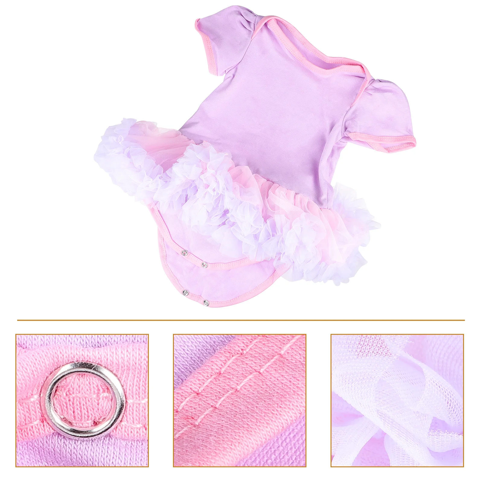

1Pcs Infant Romper Skirt Baby Romper Dress Size M Gauze Skirt Breathable Comfort Birthday Party Performance Dress for Girls
