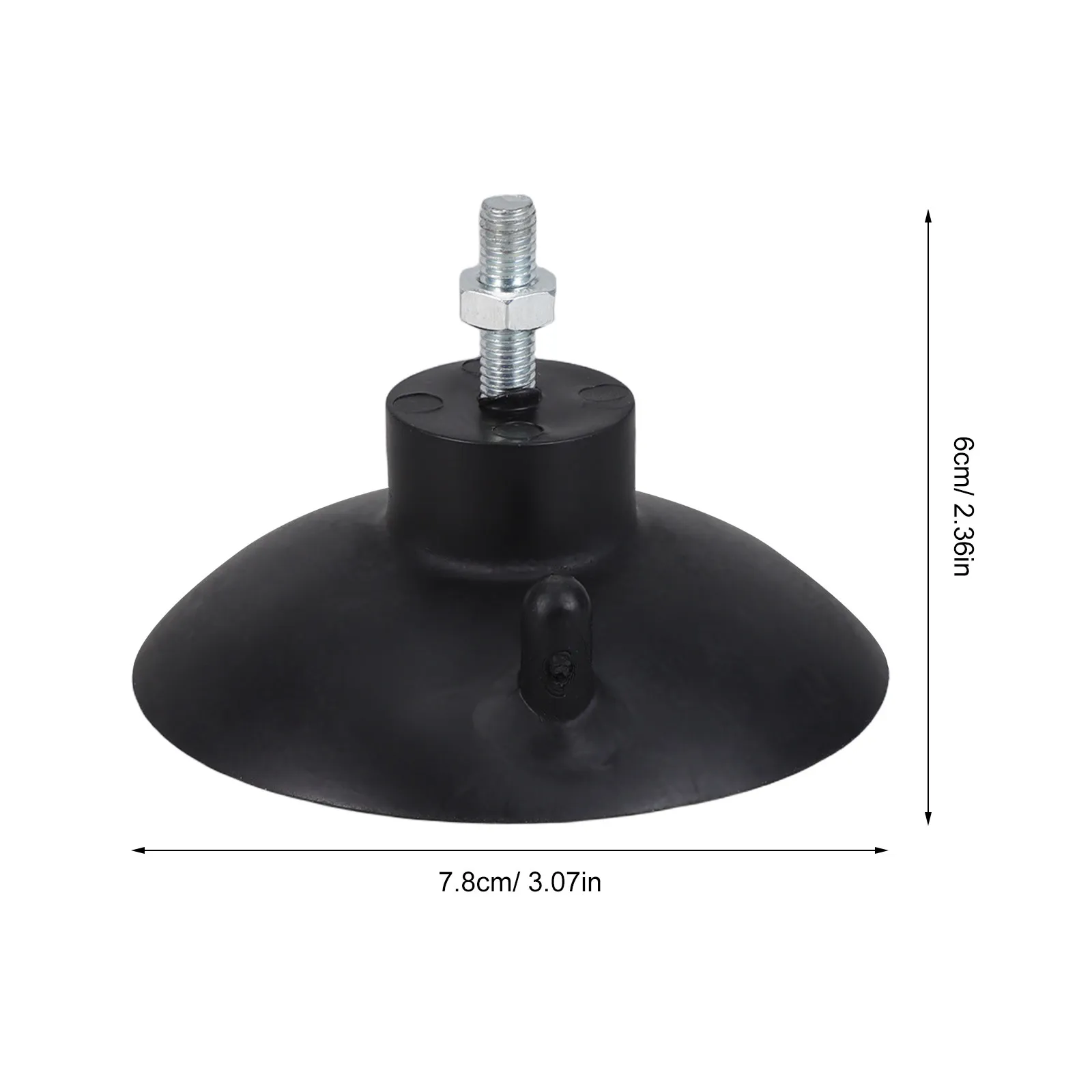 4Pcs Black Plastic Suction Cup Feet M6 Screw Mount Commercial Anti Slip Furniture Foot Pads French Fry Cutter Stability