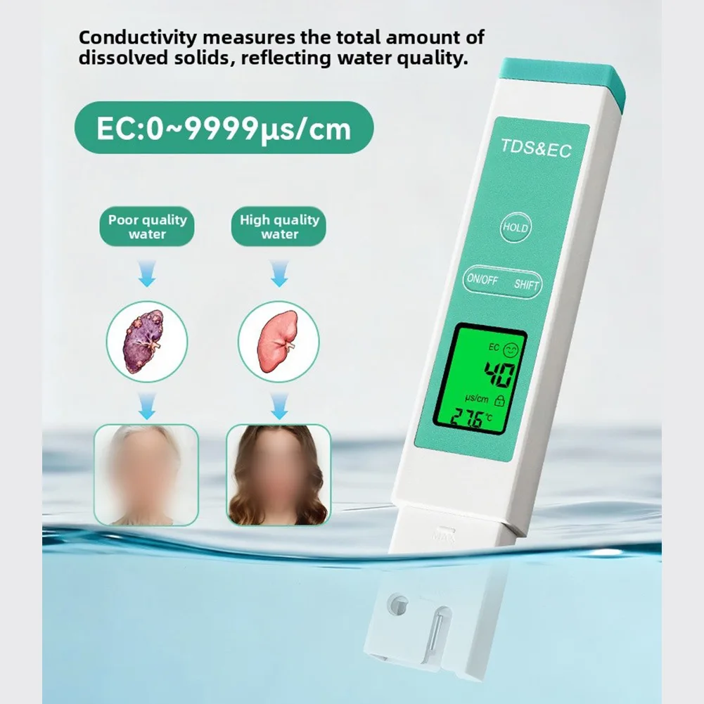 

3-In-1 Digital Water Tester Measures and Temperature for Drinking Water Aquariums Swimming Pools and Hydroponics