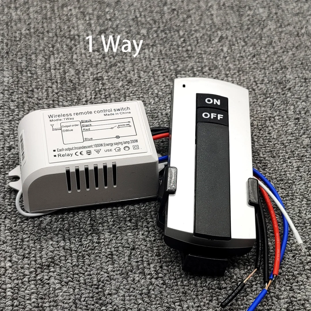 220V 1/2/3/4 Way ON/OFF wireless digital remote control manual remote control switch wireless control switch with Bracket