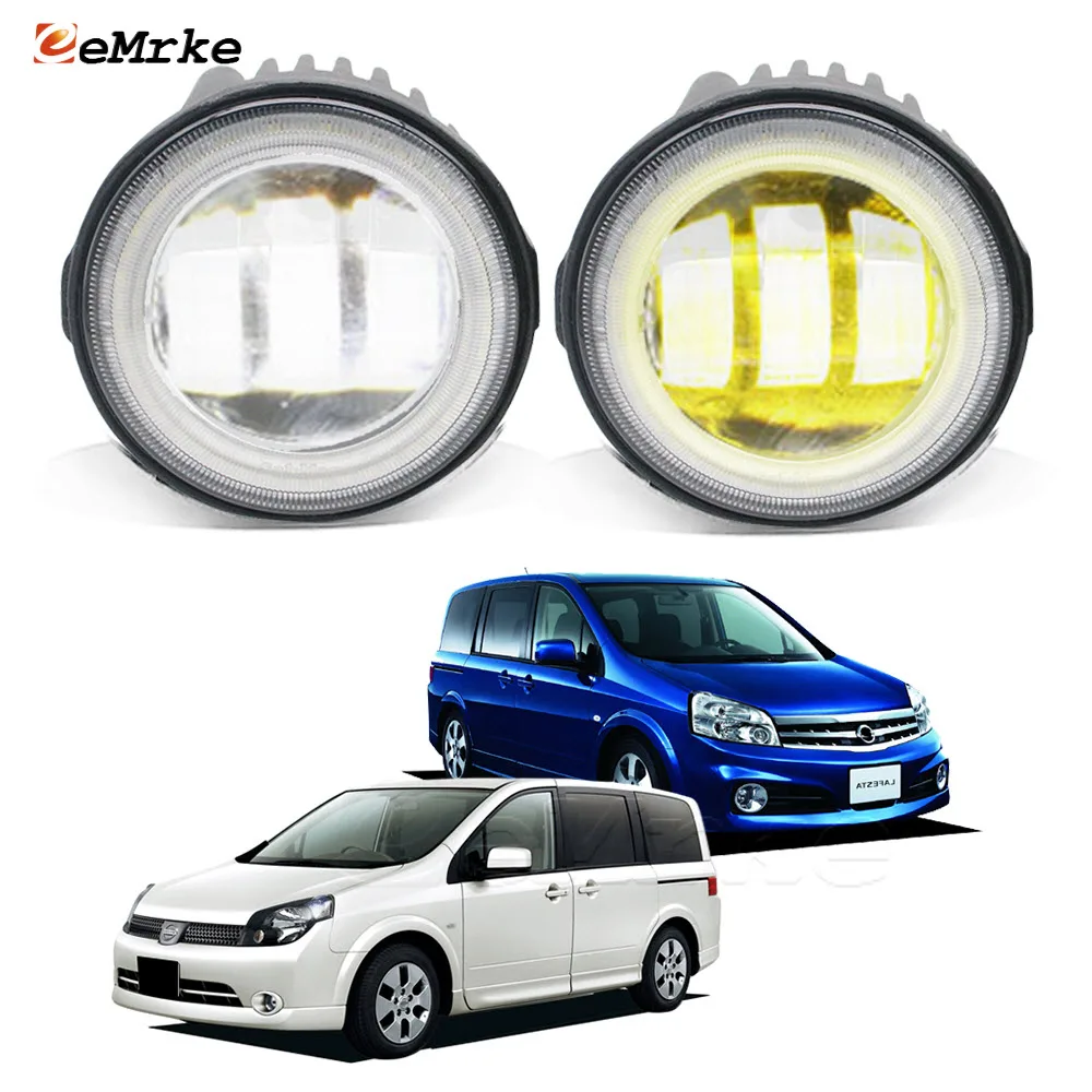 

Led Angel Eyes DRL Halo Car Fog Lights Assembly PTF for Nissan Lafesta Highway Star B30 2004 2005 2006 2007 2008 2009 2010