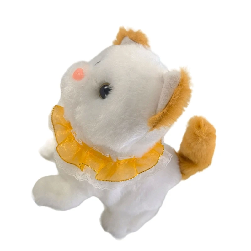 Electric Furry Kitten Toy Realistic Meowing and Walking Features for Children