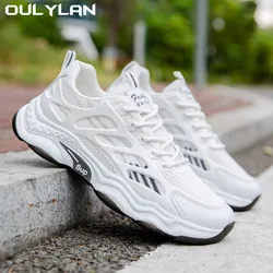 Oulylan Tenis Walking Footwear Men's White Sneakers Men Lightweight Mesh Running Shoes for Men Breathable Sports Casual Shoe