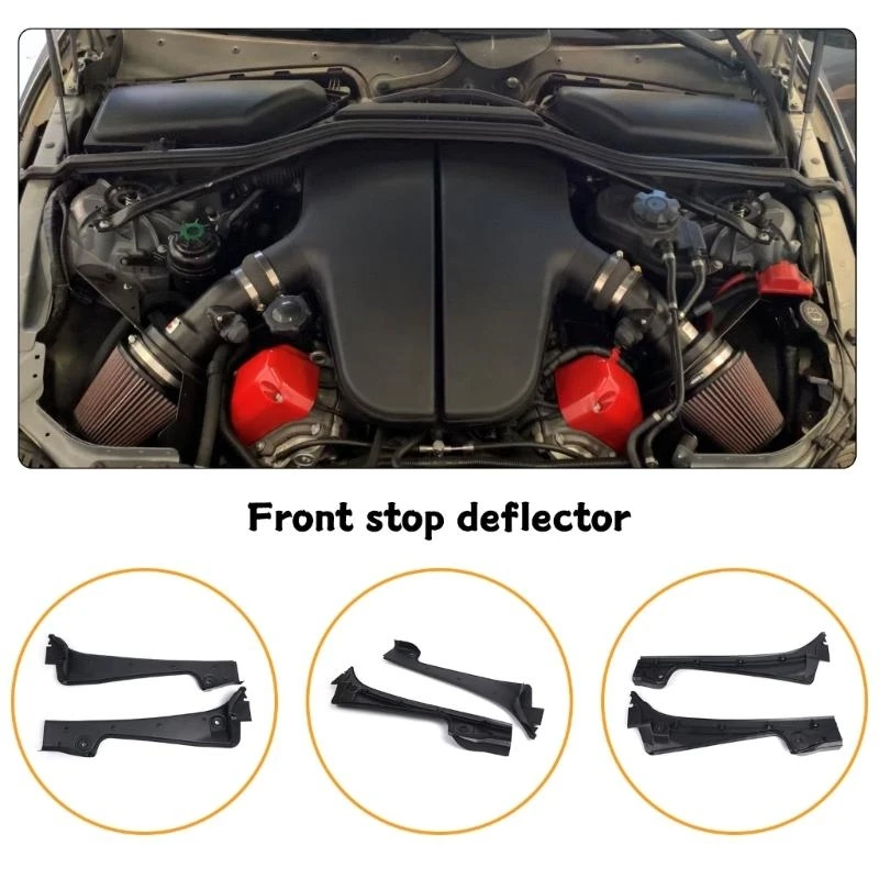 

Car Front Pair Windshield Wiper Cowl Cover For E60 E61 Wiper Side Trim Cover Water Deflector Cowl Plate H9EE