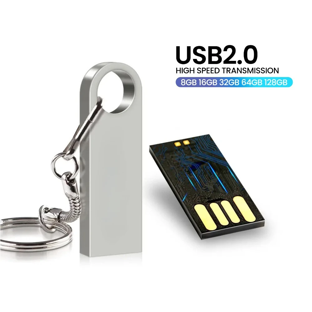 

Waterproof USB Flash Drive Pen Drive 4GB 8GB 16GB 32GB 64GB Metal Pendrive Card Memory Stick Drives U Disk With FREE Key Ring