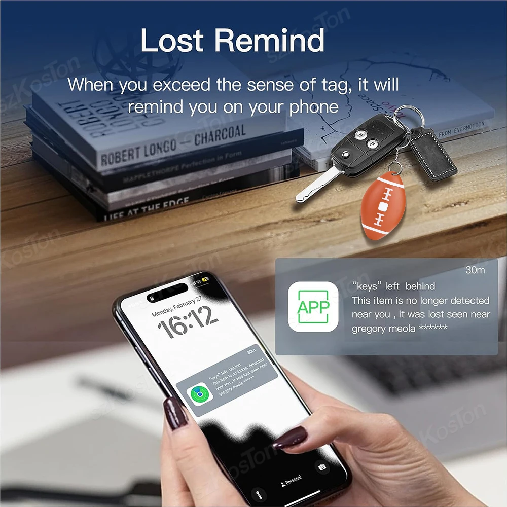 Мини GPS-трекер только для iOS Find My APP в форме регби Bluetooth Smart Tag MFI GPS-локатор для кошелька для домашних животных, поиск ключей для багажа