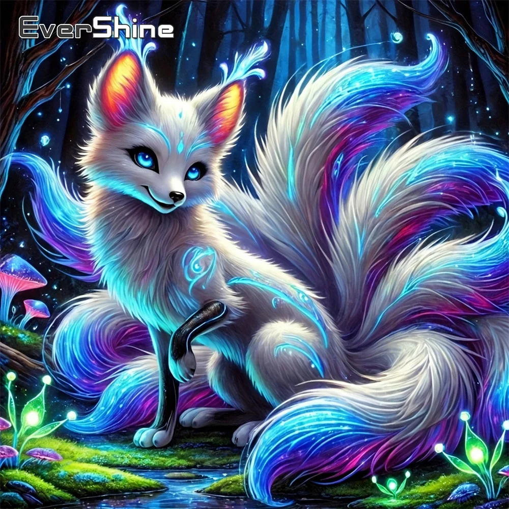 

Evershine Diamond Embroidery Fox DIY Painting Animal Full Drill Diamond Mosaic Forest Rhinestones Picture Home Decoration