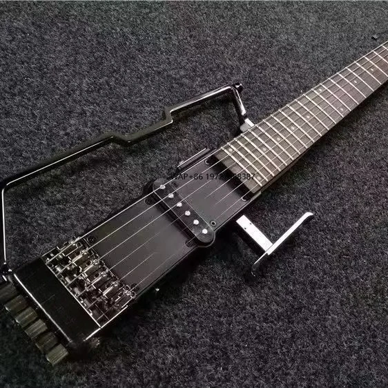 

Портативная складная электрогитара безголовая 6-струнная с активными звукоснимателями, бесшумная, для начинающих, для практики, начального уровня, профессиональная