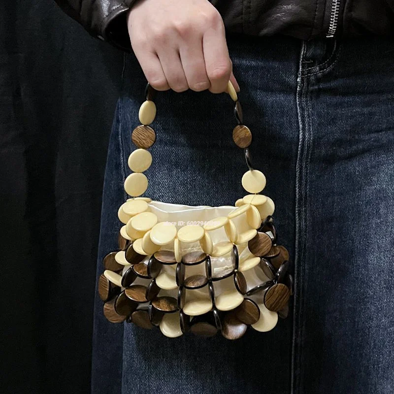 

Элегантная вечерняя сумка-клатч в форме ракушки с бисером и пайетками, ручной работы, с цепочкой, на плечо, коллекция Лето 2026