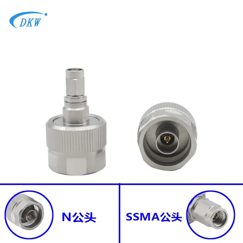 Millimeter Wave Adapter N Male to SSMA Male 18GHZ Stainless Steel Material Low Standing Wave Network Separation