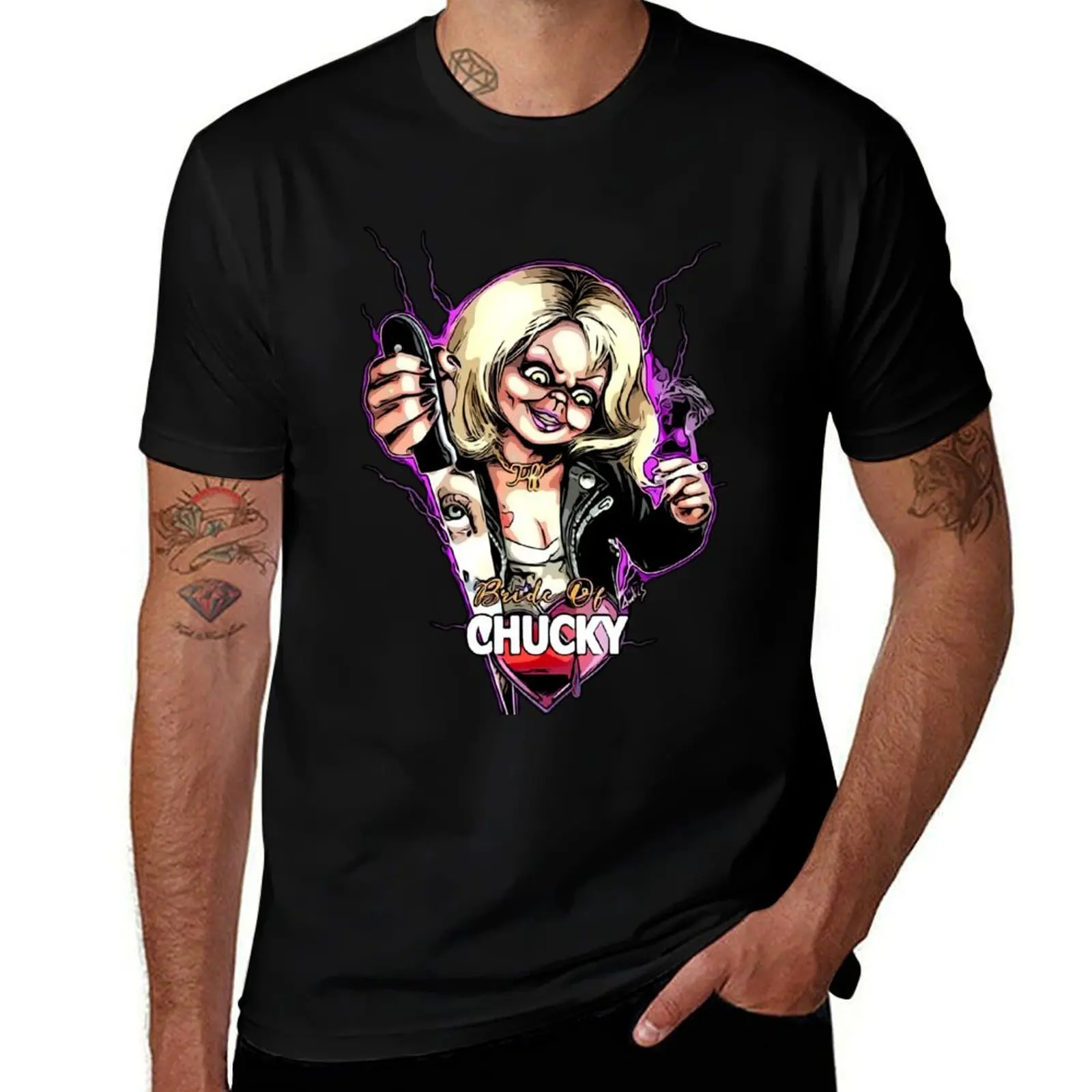 

Bride of Chucky Child's Play doll T-Shirt man t shirts for men t shirt man cotton