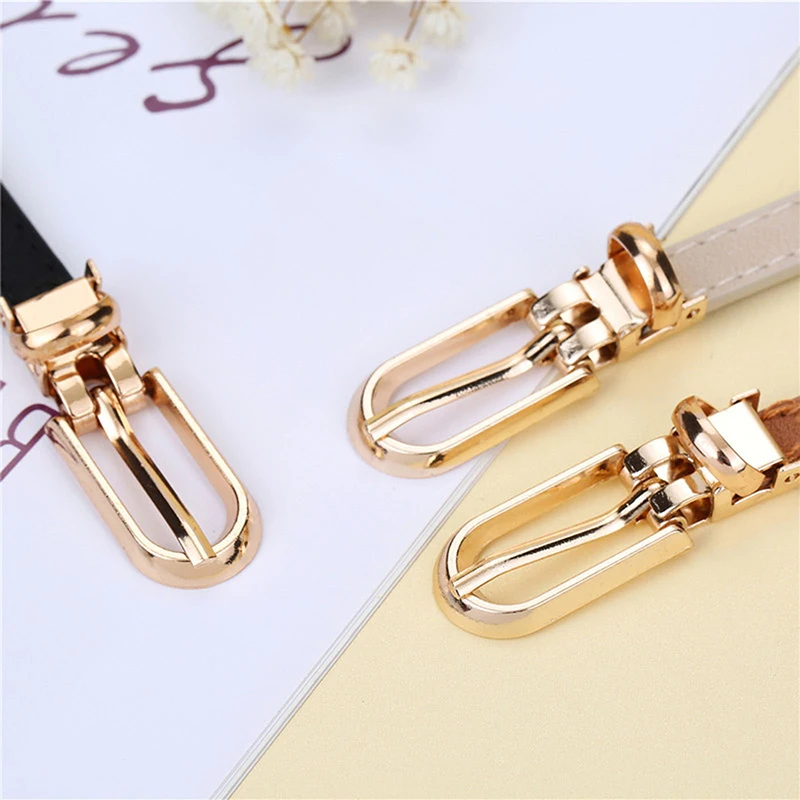 Dress Jeans Strap Pu Belts Fashion Black Blue White Pink Red Women Belts Thin Waistband Pin Buckle Adjustable BeltUniversal Box