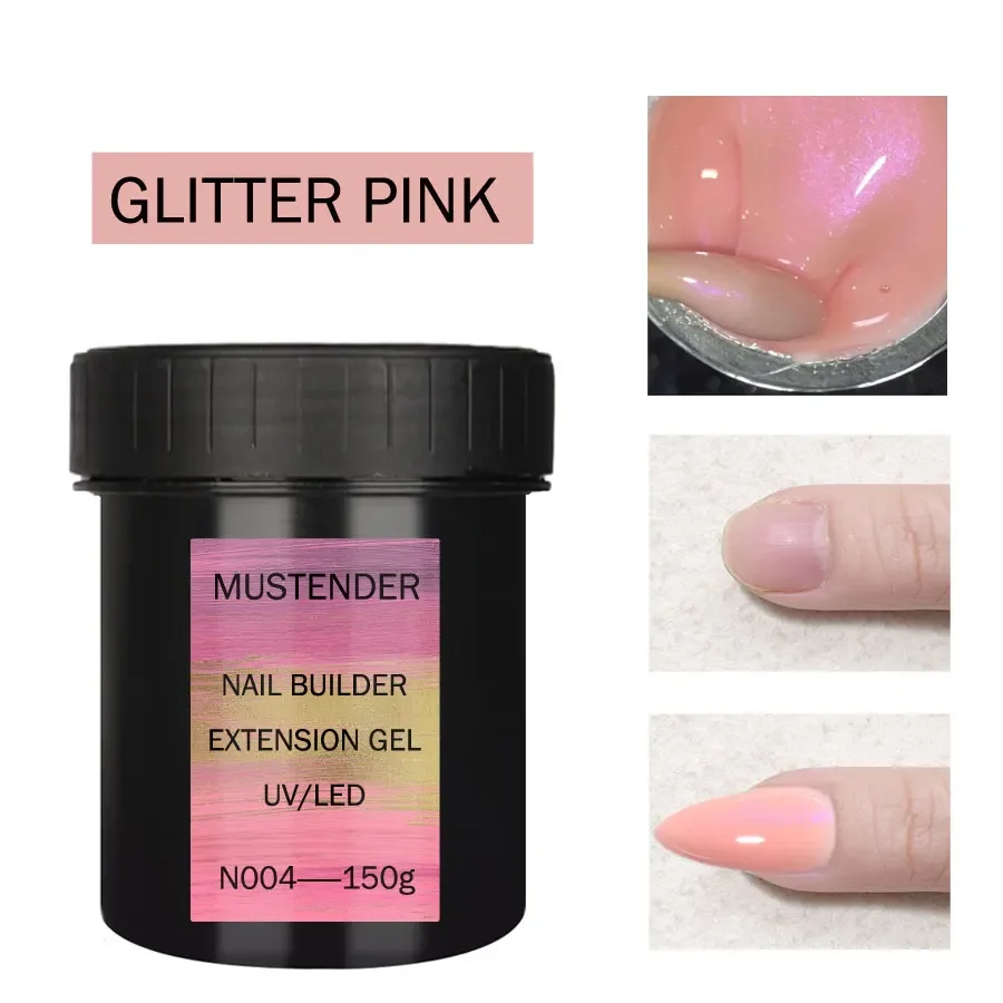 150g Fast Building Poly Nail Gel Extension Gel Pearl Glitter Jelly Builder for Nails Extending Gel Builder Nail Extension Gel