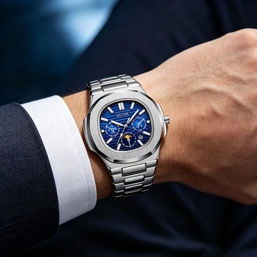 Klassieke Parrot Series Herenh - Moonphase Complication Watch recensie en prijs