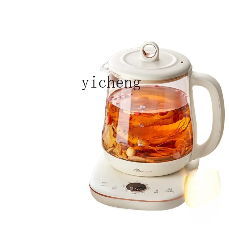 ZF Health Pot Household Multi-Functional Office Small Glass Tea Maker Tea Making Flower