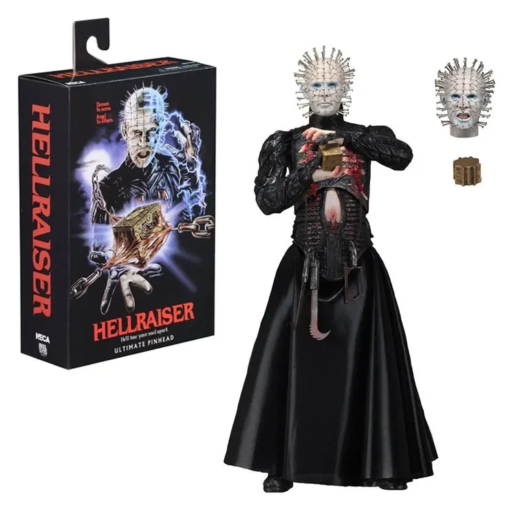 NECA Figure Hellraiser He'll Tear Your Soul Apart Ultimate Pinhead Action Figure Horror Doll Collection Model Toy Birthday Gifts