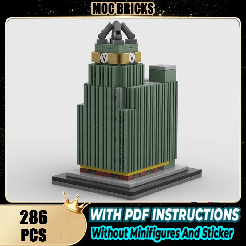 

Moc Building Blocks Eastern Columbia building Technology Modular Bricks Model Gifts Christmas Toys DIY Sets Assembly