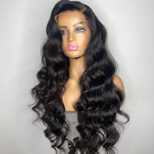 Imagen 2 del producto Peluca con malla frontal 13x6, cabello humano brasileño prearrancado, 100% cabello humano 4X4, pelucas de encaje transparente ondulado para mujer