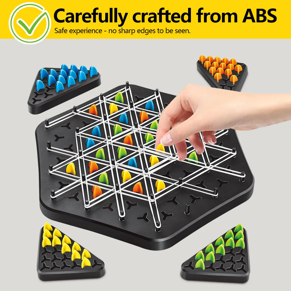 Jeu familial de Capture de territoire, jeu de Triangle à chaîne drôle, jeu de bureau d'échecs triangulaire pour enfants et adultes, fête de famille