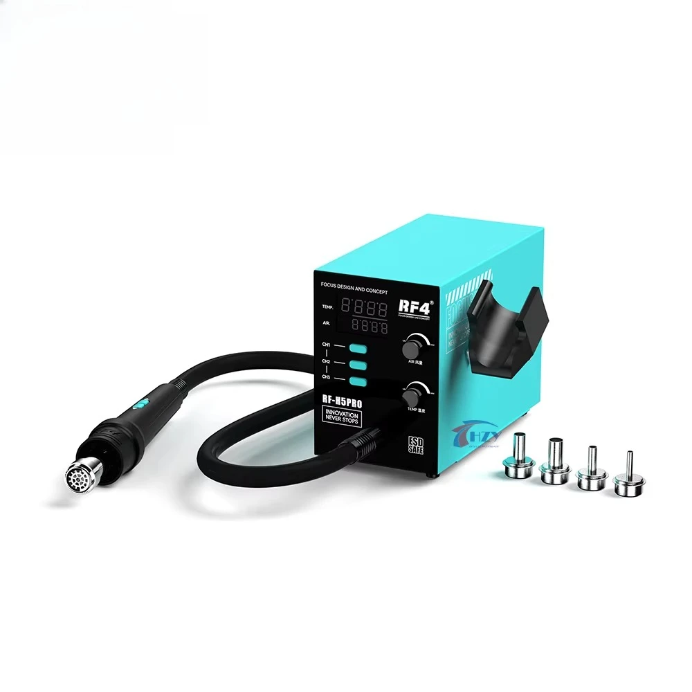 

RF4 RF-H5 PRO 800W Power Rework Station Soldering Hot Air Gun Rework with Digital Screen for Mobile Repair Welding StationTool