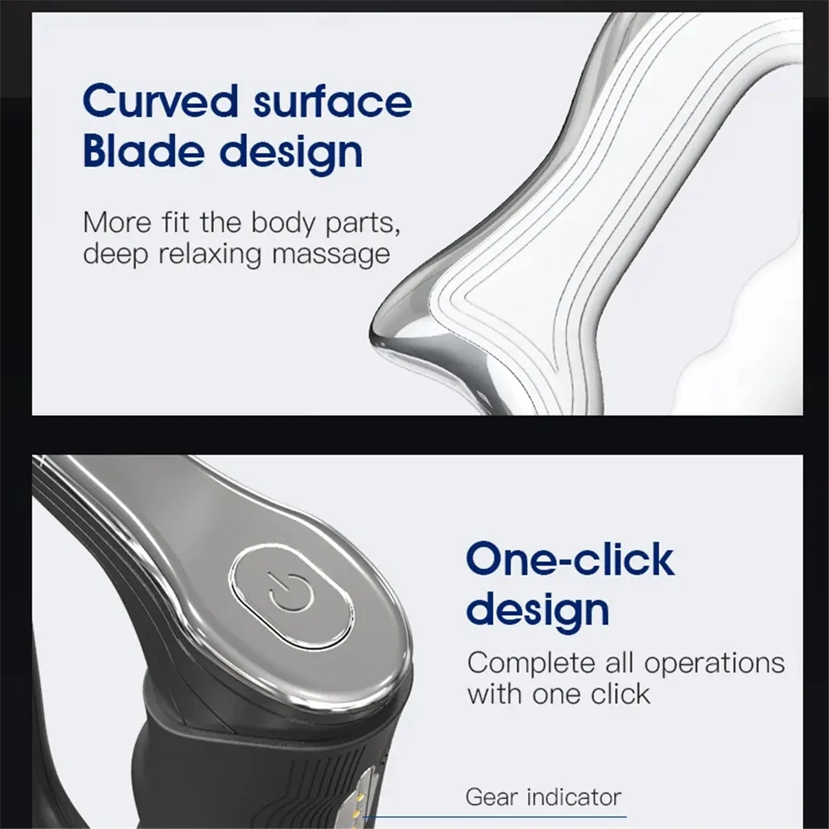 A97G اللفافة مدلك الجسم كشط تدليك العضلات محفز مكركرنت لتخفيف الآلام الاسترخاء التخسيس تشكيل مدلك (B)